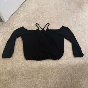 Off the Shoulder Black Blouse
